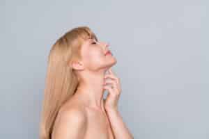 woman with beautiful neck after Renuvion skin-tightening treatment.